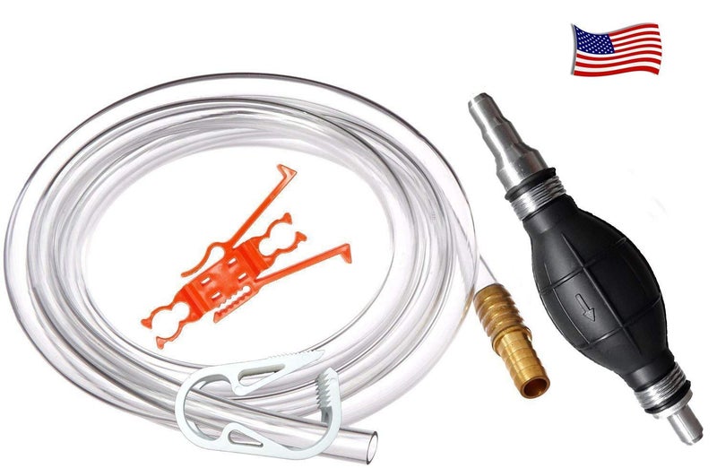 GasTapper Fuel Transfer Pump - Gas Siphon Pro Pump for Gasoline, Oil, Diesel, Water, Liquid, Fluid - Portable Hand Gas Pump Includes Brass Tip Weight, 9 Ft Hose and Pinch Clip - 3.5 Gls/Min - Image 1